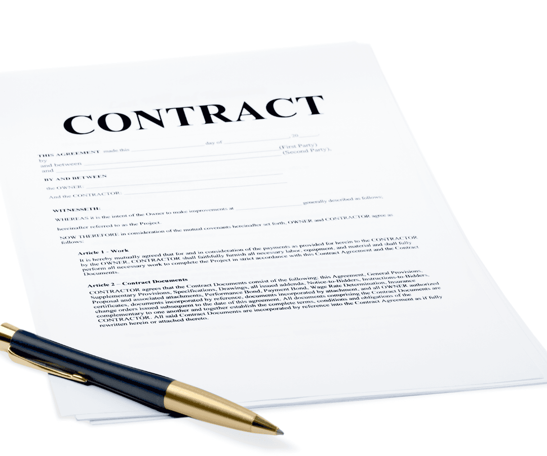 Illustration of contract processing