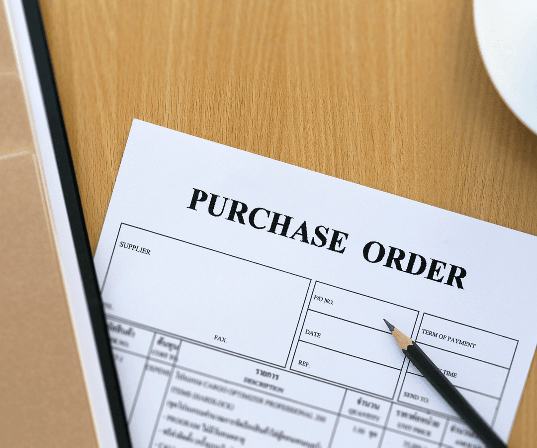 Illustration of purchase order processing