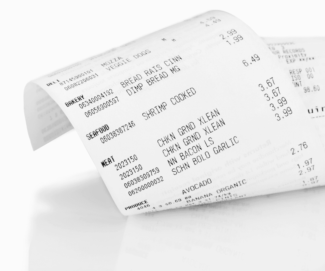 Illustration of receipt processing